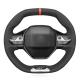 DIY Hand Stitched Suede Steering Wheel Cover for Peugeot 208 308 508 2008 3008 5008 Rifter GT GTline 2017 2018 2019 2020 2021