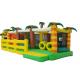 Coconut Tree Inflatable Bouncy Obstacle Course , Outdoor Playground Blow Up Bounce House Race
