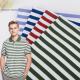 Breathable Pique Striped Knit Fabric Sweat Absorbing T - Shirt Cotton Material