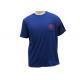 Royal Blue Round Neck Mens Polo T Shirts With Pattern Printed Comfortable