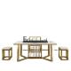 Living Room Furniture Contemporary Glass Tea Table Design in Chinese Style