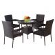 Leisure Aluminium Outdoor Garden Poly Rattan wicker chair patio Backyard table and chairs sets