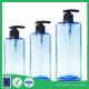 1000ml 500ml 300ml square shampoo blue bottle with pump shampoo dispenser