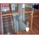 Double Steel Plate Staircase VK57S  Tread beech ,Railing tempered glass, Handrail b eech Stringer,carbon