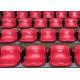 Outdoor Used Blow Molding Plastic Football Stadium Seats With Polymer Armrest