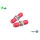 ST to ST Simplex SM / MM Fiber Optic Adapter With Metal body Red Cap Low Insertion Loss