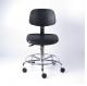 Durable Polyurethane Industrial Production Chairs With Chroming Five Star Leg And Fixed Foot Ring