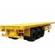 Yellow 12500mm Flatbed Truck Container Q345 40ft Flat Bed Trailer