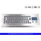 64 Keys Industrial Desktop Keyboard , Metal Keyboard With Touchpad