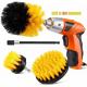 4 Pieces Drill Brush Attachment Set with Extension rob For Cleaning Grout,Wheel,Tub,ect