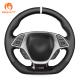 Hand Stitching Leather Suede Steering Wheel Cover for Chevrolet Corvette C7 2015 2016 2017 2018 2019 2020