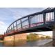 Long Span Galvanized Surface Treatment Steel Truss Bridge Modern Structural Outlooking