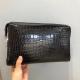 Authentic Crocodile Belly Skin Passcode Closure Men Clutch Bag Card Holders Genuine Alligator Leather Male Wristlets Bag