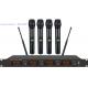 LS-4900 4 channels UHF selectable frequency wireless microphone system / IR  PLL / digital LCD display