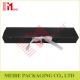 Art Card hair extension packaging black color glossy printing hair box with ribbon closure