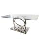 10mm Top Thickness Modern Rectangular Table Base With Glossy Finish Luxury Furniture
