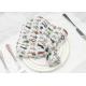 Full Cartoon Printing Personalized Dinner Napkins , Cotton Linen Napkins For Family / Banquet