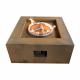 2.6ft Natural Gas Fire Pit 400mm Rectangular Corten Steel Fire Pit Table