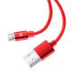 Nylon Usb 2.0 Data Transfer Cable , TPE 6 Foot Red Micro Usb Lead
