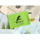 Green Canvas Pencil Bag 12 x 9 cm Customized Size With White Plastic Zipper