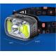 Waterproof LED Headlamp With TPU Band 8000lm Lumen 100-500M Beam Distance