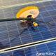 Solar Panel Cleaning with Automatic Rotating Brush Machine and Telescopic Pole Kit