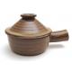Brown Ceramic Small Kitchen Tools , Hand Made Microwave Stone Cookware
