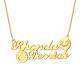 1.8ft 0.07oz Emoji Gold Necklace S925 Memorial Initial Name Necklace