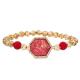 Spring collection Natural Red Turquoise Handmade Beads Bracelet Elastic