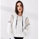 BSCI  Long Sleeve Crop Top Sweatshirt Cropped Sports Hoodie With Sexy Mesh