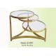 Living Room 90*90CM 40KGS Round Glass Coffee Table