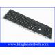 103 Keys Black Metal Keyboard With Trackball Panel Mount Stainless Steel