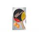 Single Racket Ping Pong Set with 2 Orange Balls 6mm Plywood Sponge Pimple Rubber