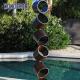 Metal Decoration Cylindrical Corten Steel Garden Sculpture Carving 150cm