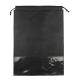 Black Color Printing Logo Design Custom Drawstring Bags Lightweight Non Woven Cloth