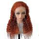Swiss Lace Base Material Transparent Deep Wave Front Lace Human Hair Wigs for Women