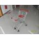 European 60L Supermarket Shopping Carts Zinc Plating With Red Baby Seat