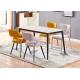Rectangle Fabric 0.3m3 56kgs Metal Dining Table Sets