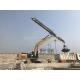 Excavator Clamshell Bucket KM220 Telescopic Arm Attachment For Foundation Work