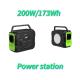Modified Wave AC Output 200W Energy Storage Emergency Power Station for Mobile Outdoor