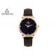 Starry Star Crystal Fitron Quartz Watches With Black Dial Water Resistant 30 Meters