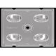 2x2 Array LED Street Light Lens 50*150 Degree Beam Angle With Cree XTE LED