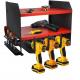 Wall Mount Power Tool Storage Frame Rack Waterproof Kit Cordless Drill Holder Shelf Box Organizer