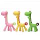 Pink Green Giraffa Silicone Teether Soft And Durable For Babies