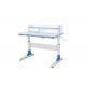 Adjustable Height Kids Study Desk 2 Tier Shelves , Childrens Homework Desk With Drawing Board