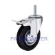 Durable Industrial Caster Wheels  4 Threaded Stem Swivel Caster With Total Brake