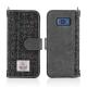 MONOJOY Galaxy S8 Phone Case Flip Case Harris Tweed 5.8 Inch Leather Wallet Case