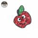 Red / Golden Apple Sequin Embroidery Patches 16*19CM Size For Kids Clothes