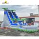 Blue And Gray Outdoor Inflatable Slide Combo With Bounce House For Kids