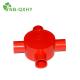 UV Protection Red/White PVC Cable Conduit Electric Four-Way Pipe Fitting Cross 20-63mm